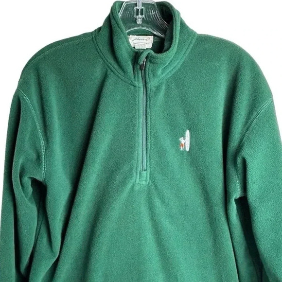 Johnnie-O Men's Green 1/4 Zip Fleece Pullover Sweater Size M - Picture 2 of 11